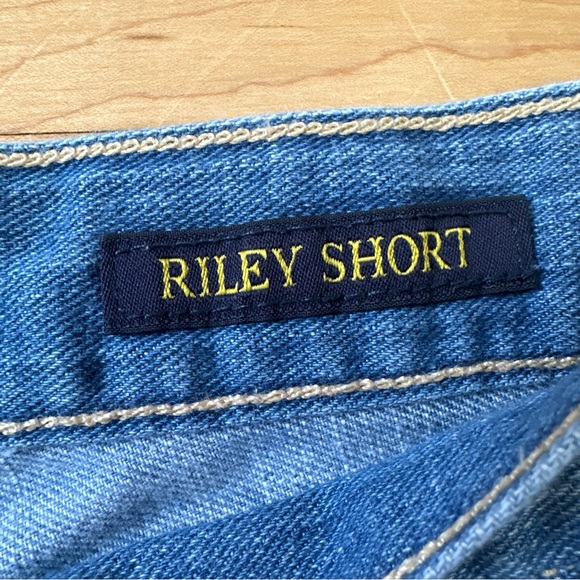 Lucky brand Jean Shorts Women size 6/28 Riley Short with knitted design - Picture 7 of 11